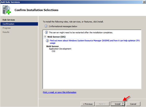 IIS 7: Install FastCGI & PHP on Server 2008 - 3